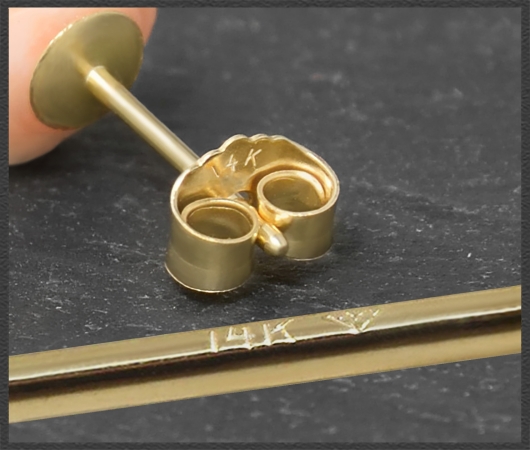 Ohrstecker rosa Edel-Koralle Rosen Blume, 585 Gold